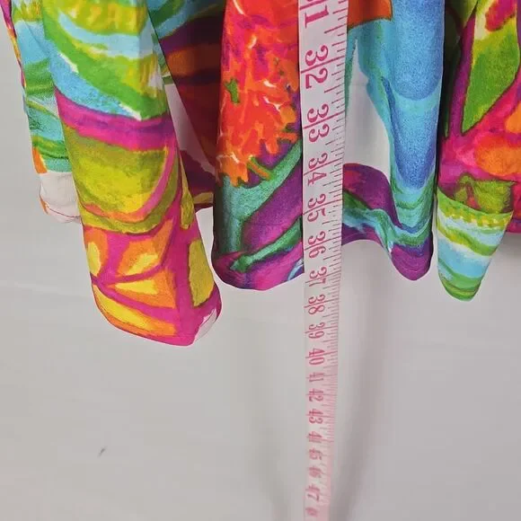 Lauren Ralph Lauren Sleeveless Multi Floral V Neck Shift Cocktail Dress Sz 2 - Picture 10 of 10